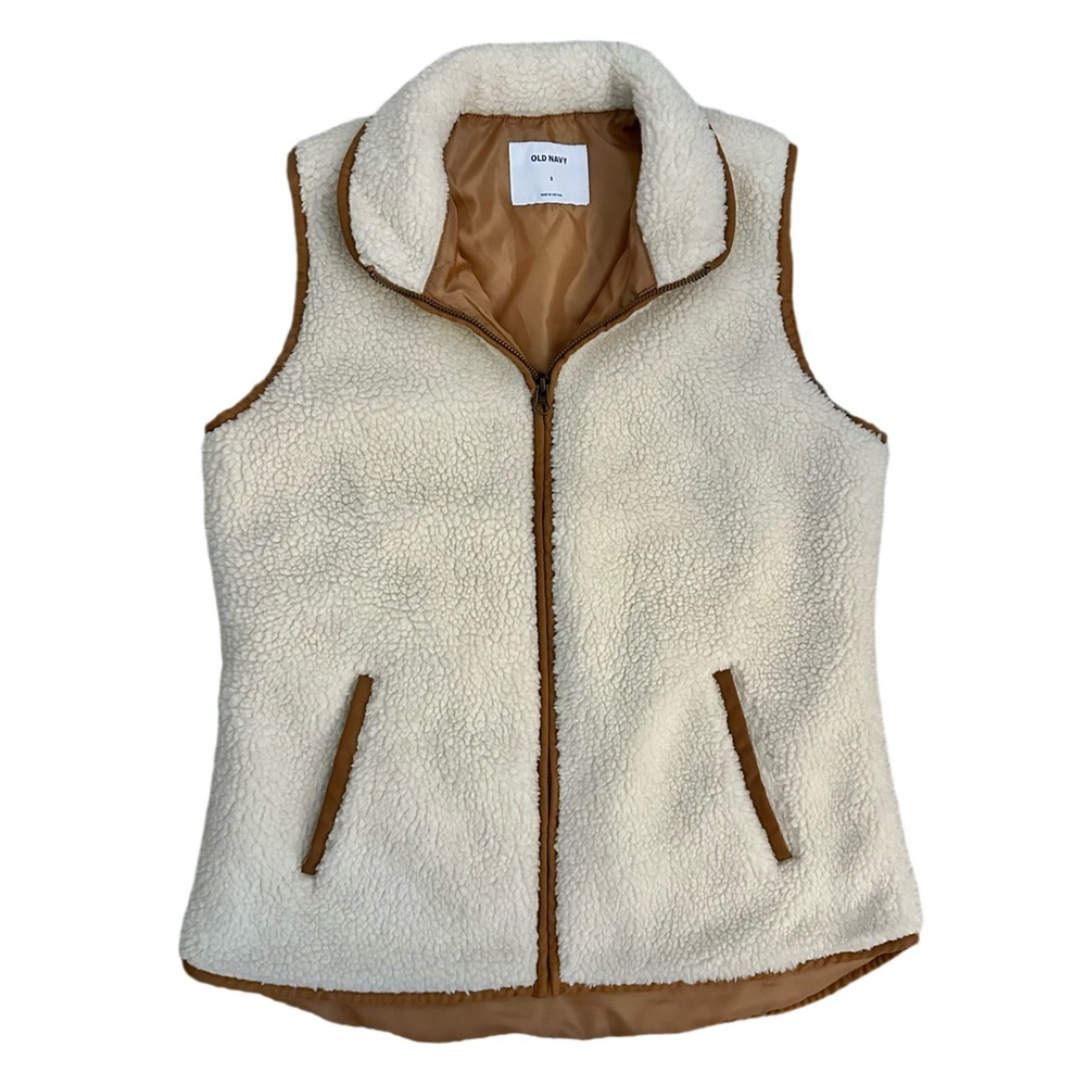 Cream Sherpa Women’s Vest Small